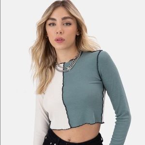 Split Color Block Tee